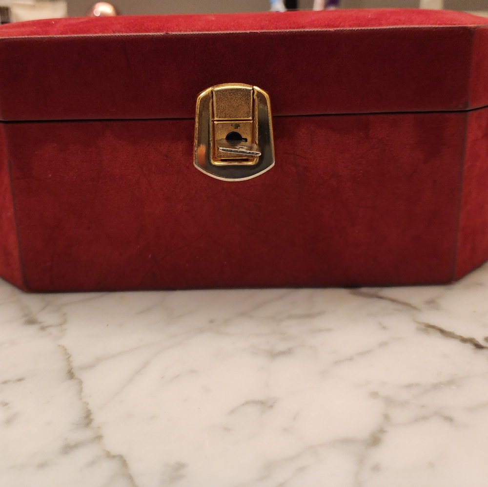 Red velvet jewelry box